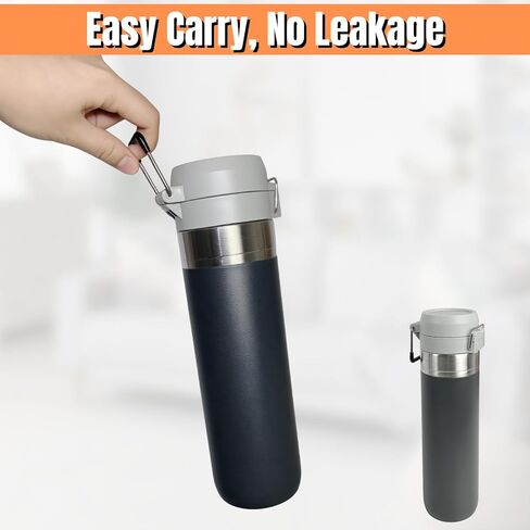 استبدال غطاء متوافق مع Stanley Quick Flip Go 24oz 36oz ، غطاء غطاء زجاجة ماء واحد مع حلقة حمل لرياضة السفر ، تسرب ، خالية من BPA in Kuwait