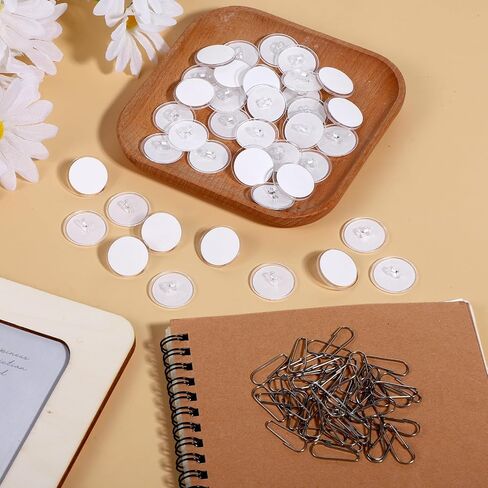50 Pcs Clear Adhesive Hooks, Adhesive Ceiling Hooks for Hanging Damage-Free Birthday Hook No-Drill Sticky Ceiling Hook Removable Ceilings Discs for Festival Wedding Party Decorations in Saudi Arabia