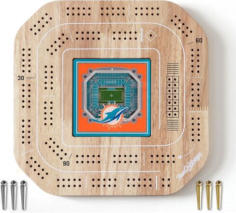 YouTheFan NFL Licensed Fan Cribbage Wood Board Game in Saudi Arabia