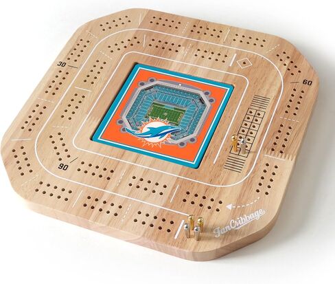 YouTheFan NFL Licensed Fan Cribbage Wood Board Game in Saudi Arabia