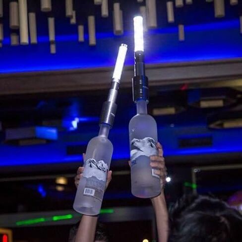 LED STROBE BATON TOPPER Bottle Service Sparkler for Vip Nightclubs Led Sparklers Bottle Baton -Silver Casing- in Saudi Arabia