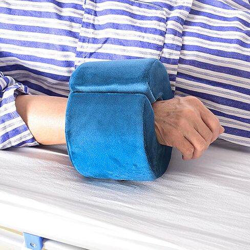 GREUS Heel Pillow Protectors for Pressure Sores Ulcer Heel Pain Relieve Cushion Anti Bed Sore Pad Foot Elevation Pillow Wedge Support Leg Rest Ankle Elevator for Elderly Bedridden Patients Sleeping in Saudi Arabia