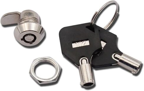 Mini Plum Blossom Lock Zinc Alloy Attendance Machineel Ectric Panel Lock with Key for Cabinets Electric Advertising Light 1Pcs(4sets-zinc) in Saudi Arabia