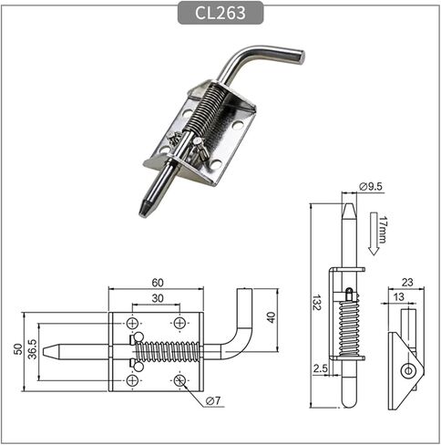 304 Stainless Steel with Spring L-Shaped Telescopic Bolt Hinge Industrial Mechanical Equipment Cabinet Door Hinge 1Pcs in Saudi Arabia