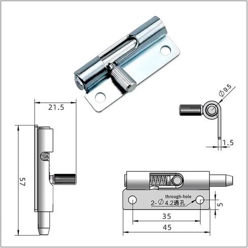 Metal Door Latch Hinge Retractable Detachable Iron Door Automatic Spring Hinge 1Pcs(Left Direction) in Saudi Arabia