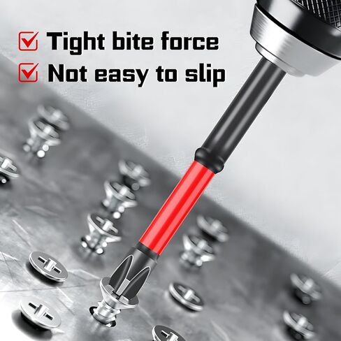 FPH2 Bits,FPH2 Screwdriver,FPH2 Impact Screwdriver Bit Set - S2 Steel 65mm & 110mm Slotted Heads 1/4 Inch Hex Shank,CNC Machined Tips with Magnetism,Cross Slot Screw Driver Drill Bits(10pcs) in Kuwait