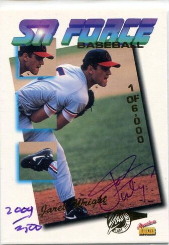 Jaret Wright 1995 Signature Rookies Sky Force Autographed Card #2004/2500 - MLB Autographed Baseball Cards in Saudi Arabia