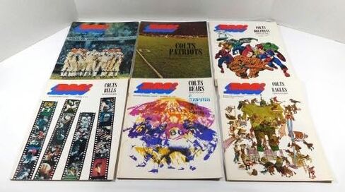 Lot of (6) Different 1970 Baltimore Colts NFL Football Programs - NFL Programs in Saudi Arabia