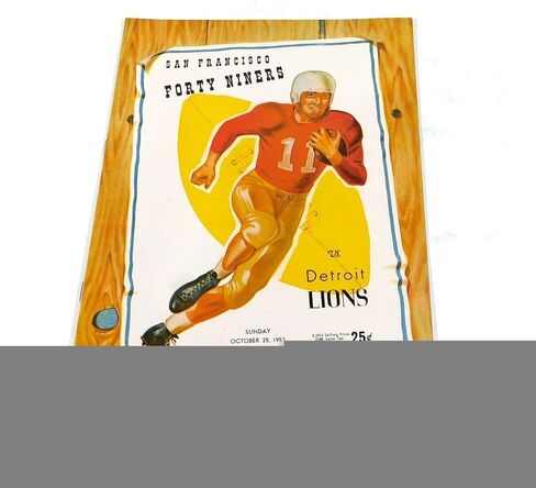 1953 Detroit Lions at San Francisco 49ers NFL Football Program 10-25-53 - NFL Programs in Saudi Arabia