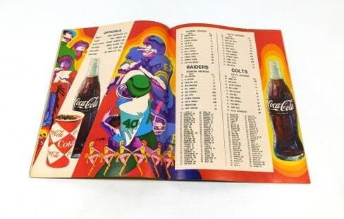 1969 Baltimore Colts at Oakland Raiders AFL Football Program 8-9-69 - NFL Programs in Saudi Arabia
