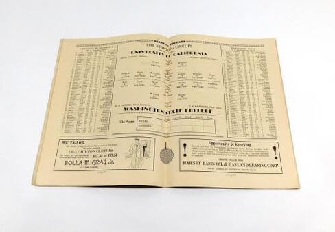1931 California vs Washington State College Football Program 10-17-31 - College Programs in Saudi Arabia