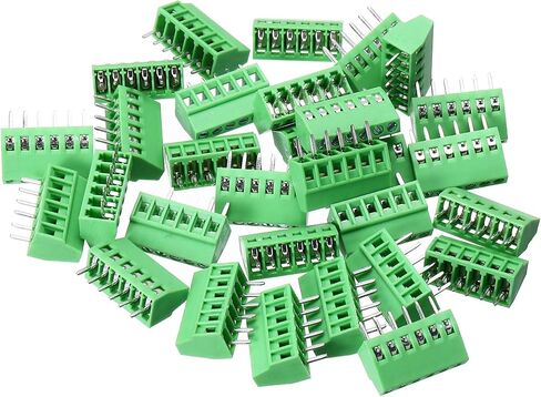 MECCANIXITY 30PCS 6-Pin PCB Mount Screw Terminal Block Connectors 2.54mm/0.1inch Pitch Circuit Board Connectors for Home Appliances, Industrial Projects in Kuwait