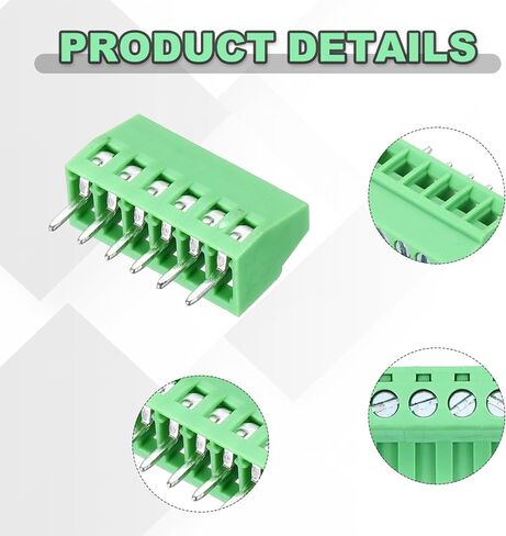 MECCANIXITY 30PCS 6-Pin PCB Mount Screw Terminal Block Connectors 2.54mm/0.1inch Pitch Circuit Board Connectors for Home Appliances, Industrial Projects in Kuwait