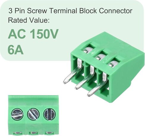 Meccanixity 30pcs 6-pin pcb mount terminal block connectors 2.54mm/0.1inch pitch circuit circlains for home mapperiances ، projects Industrial in Saudi Arabia