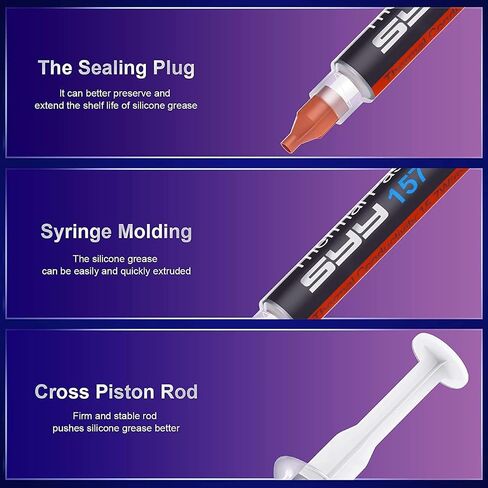 Thermal Paste, SYY 2 Grams CPU Paste Thermal | Carbon Formula; Fast Heat Transfer; CPU/GPU Compatible; Easy Application; Reliable Cooling in Kuwait