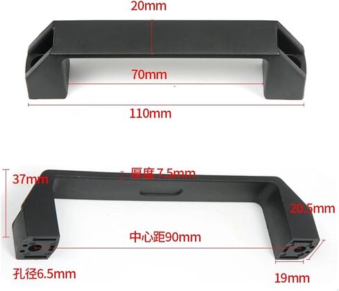 Thickened Nylon Handle Aluminum Cabinet Handle Suitable for Aluminum Extrusion Profile 2020/3030/4040/4545 Series DIY 3D Printer Parts(Aluminum 90mm) in Kuwait