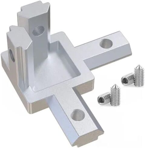 8pcs 3 الطريق موصل قوس الزاوية 2020 3030 4040 Silver for t slot slot profession profile with procks (3030) in Kuwait