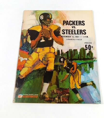 1967 Pittsburgh Steelers at Bay Packers NFL Football Program 12-17-67 - NFL Programs in Saudi Arabia
