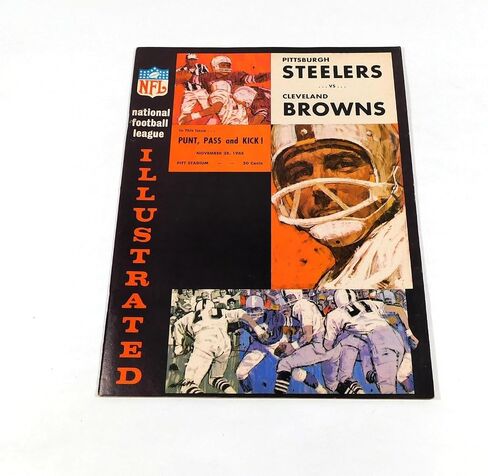 1965 Cleveland Browns at Pittsburgh Steelers NFL Football Program 11-28-65 - NFL Programs in Saudi Arabia