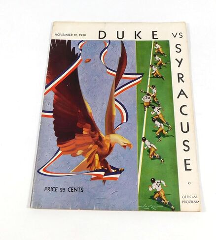 1938 Duke at Syracuse College Football Program 11-12-38 - College Programs in Saudi Arabia