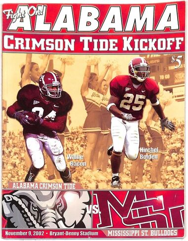 2002 Alabama Crimson Tide vs برنامج كرة القدم في ولاية ميسيسيبي 93102 - برامج الكلية in Saudi Arabia