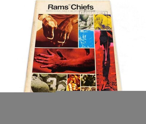 1968 Kansas City Chiefs at Los Angeles Rams NFL Football Program 8-31-68 - NFL Programs in Saudi Arabia