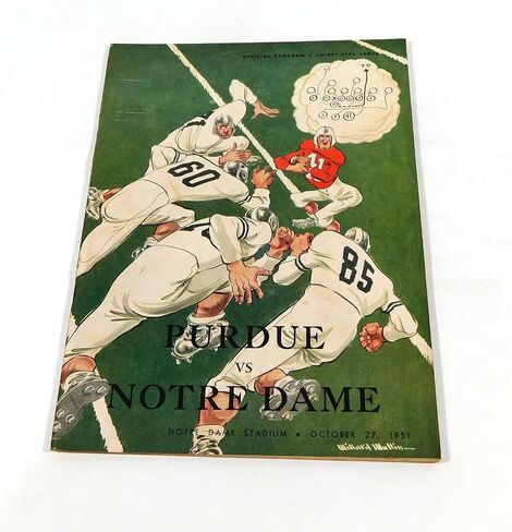 1951 Purdue at Notre Dame College Football Program 10-27-51 - College Programs in Saudi Arabia