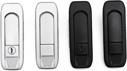 صندوق توزيع قفل الصندوق المعدني خزانة الآلات الصناعية والمعدات سحب مقبض قفل كام 1pcs (الفضة بدون مفتاح) in Kuwait