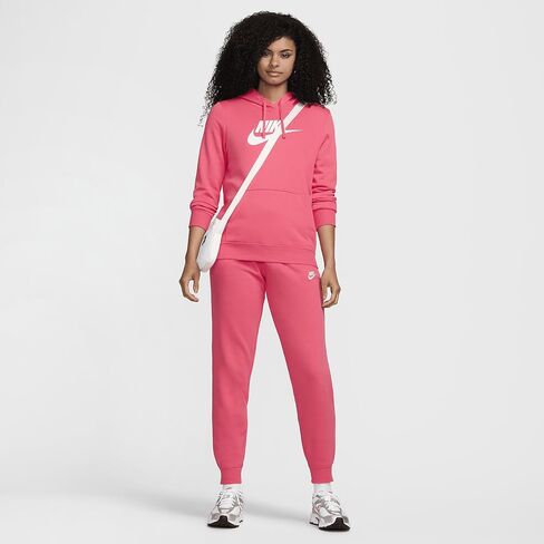 Nike Sportswear Club Fleece Women's Mid-Rise Joggers (DQ5191-629, Aster Pink/White) in Saudi Arabia
