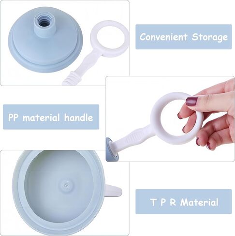 Kitchen Sink Plunger for Bathroom Drains, Compact Sink Clog Remover with Suction Cup - Blue in Saudi Arabia