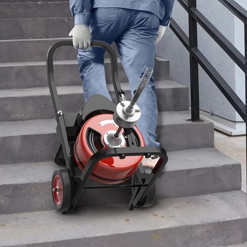 Garvee 100ft × 3/4 بوصة آلة تنظيف الصرف ، تغذية تلقائية للمجاري مع 5 قاطع ومفتاح قدم تنشيط الهواء لمدة 4 "إلى 8" أنابيب in Kuwait