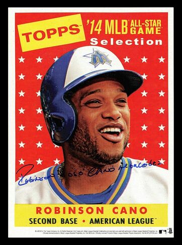 Robinson Cano Autographed 2014 Topps Heritage All-Star Jumbo 5x7 Card Seattle Mariners Full Name MCS Holo #58059 - Baseball Slabbed Autographed Cards in Saudi Arabia