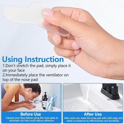 6 Pack Gel Nasal Pads for CPAP Mask, Comfortable Nose Pads for CPAP, Accessories for CPAP Machine in Saudi Arabia