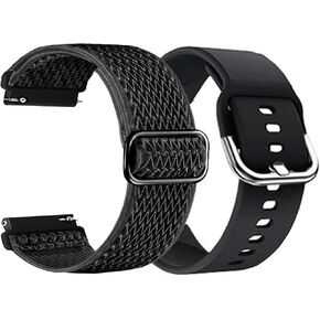 متوافق مع CMF بواسطة Nothing Watch 3 Bro Pro Smart Watch ، 2 عبوة من السيليكون الناعم + الأشرطة القابلة للتعديل Nylon لـ CMF Watch Pro /Pro 2 /Pro 3 Smartwatch Quick Replick Breedbands in Kuwait