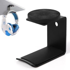 Magnetic Headphone Holder, Headset Hooks, Aluminum Headphone Hanger for Desk & Table, Headphone Mount Stand with Rubber Pad, Compatible with All Gaming Headsets (Black) in Kuwait