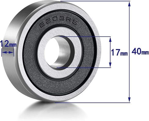 6203-2RS 6203-2RLD Deep Groove Ball Bearing 17x40x12mm Replacement Part 6203-2RS C3 (2/Pack) in Saudi Arabia