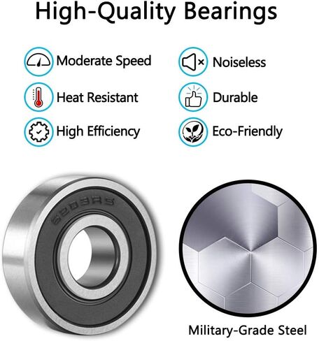 6203-2RS 6203-2RLD Deep Groove Ball Bearing 17x40x12mm Replacement Part 6203-2RS C3 (2/Pack) in Saudi Arabia