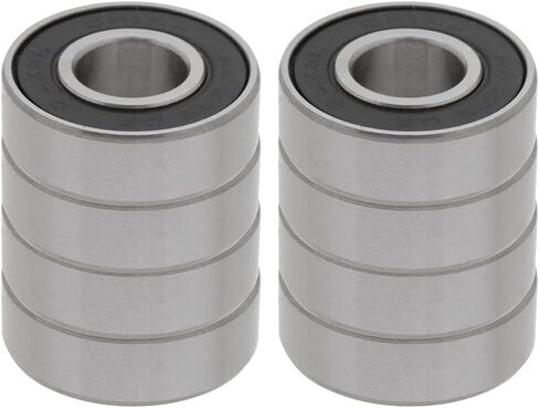 [8-Pack] R6-2RS - Deep Groove Radial Ball Bearing 3/8 in x 7/8 in x 0.2812 in (ID x OD x W) | 9.525 mm x 22.225 mm x 7.142 mm (ID x OD x W) with Double Rubber Seal, Clearance C3 in Saudi Arabia