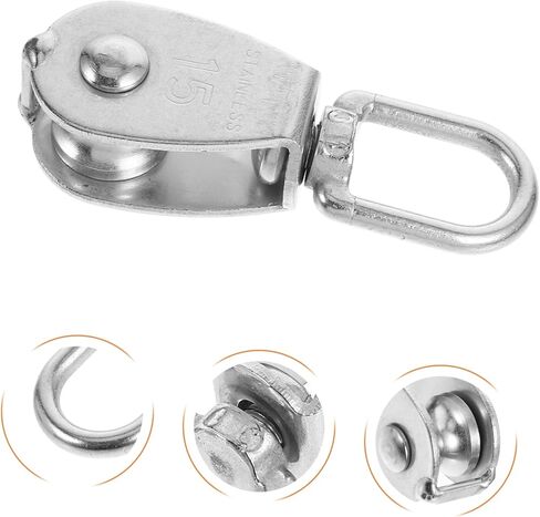PRETYZOOM Single Crane Pulley 10 Pack Stainless Steel Lifting Pulley Wheel Ceiling Mount for Heavy Duty Use in Saudi Arabia
