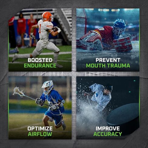 New Age Performance Sports Mouthguard ، التصميم المنخفض الخلاف ، يعزز الأداء الرياضي بما في ذلك القوة والتوازن والتحمل ، استقرار الفك للرياضة والحماية الأسنان ، (أبيض/أبيض) in Kuwait
