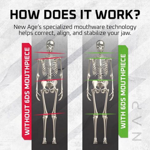 New Age Performance Sports Mouthguard ، التصميم المنخفض الخلاف ، يعزز الأداء الرياضي بما في ذلك القوة والتوازن والتحمل ، استقرار الفك للرياضة والحماية الأسنان ، (أبيض/أبيض) in Kuwait