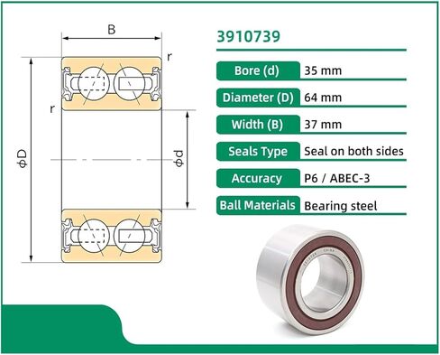 3910739 35X64X37 A3910739 4429639 AC35640037 Fan Air Conditioner A/C Compressor Clutch Pulley Bearing in Saudi Arabia