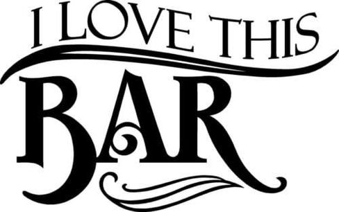 Ranger Products I Love This Bar Vinyl Decal Car Window Wall Laptop Sticker, Die Cut Vinyl Decal for Windows, Cars, Trucks, Tool Boxes, laptops, MacBook - virtually Any Hard, Smooth Surface in Saudi Arabia