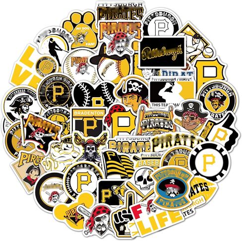 PGH Pittsburgh Baseball Sport Stickers for Boys Girls Teens Adults, Waterproof Vinyl Stickers for Laptop Flasks Phone Water Bottle Luggage Cup Bike Notebook Car Tablet, Trendy Sports Decals Pack in Saudi Arabia