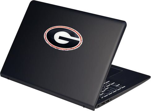Elektroplate Officially Licensed University of Georgia Black/Red Reflective Decal | Premium 3D Doming All Weather Sticker for Car, Water Bottle, Laptop, Tablet, Window, Cooler, Phone | Made in the USA in Saudi Arabia