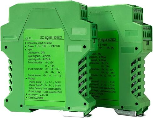 4 20mA Signal Isolator 1 in 1 Out Analog Signal Isolator 0 to 20mA 4 to 20mA 0-10V 0-5V RS485 Signal Converter Isolator(Input 0-20MA_Output 0-10V_DC24V) in Saudi Arabia