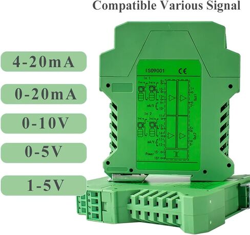 Signal Isolator 1 in 1 Out 4-20mA 0-10V to 0-10V 4-20mA Signal Converter 0-10mA 0-20mA 0-5V Signal Isolation Transmitter 1PCS(Input 4-20MA_Output 4-20MA_DC24V) in Saudi Arabia