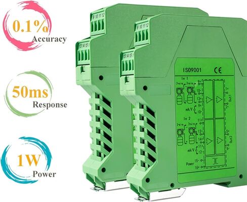 Signal Isolator 1 in 1 Out 4-20mA 0-10V to 0-10V 4-20mA Signal Converter 0-10mA 0-20mA 0-5V Signal Isolation Transmitter 1PCS(Input 4-20MA_Output 4-20MA_DC24V) in Saudi Arabia