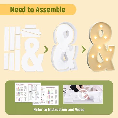 Mixifox Marquee Numbers 3 Feet Tall, Light up Numbers 1 Birthday Decoration | Numbers With Light, Large 1st Anniversary Party Decor, Big Signs, Assembly Required, Foam Board 19 Pcs Accessory Set in Saudi Arabia