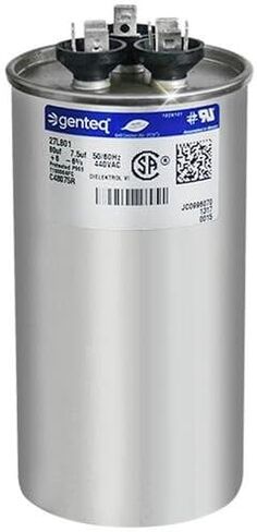 Packard PRCFD8075-80 + 7.5 uF MFD x 440 VAC Genteq Replacement Dual Capacitor Round # C48075R / 27L801 in Saudi Arabia